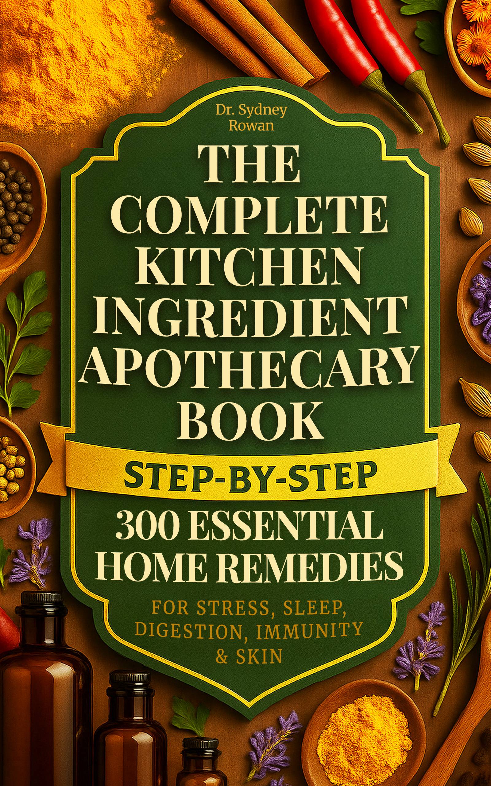 THE COMPLETE KITCHEN INGREDIENT APOTHECARY BOOK: 300 ESSENTIAL STEP-BY-STEP HOME REMEDIES FOR STRESS, SLEEP, DIGESTION, IMMUNITY & SKIN by Dr. Sydney Rowan