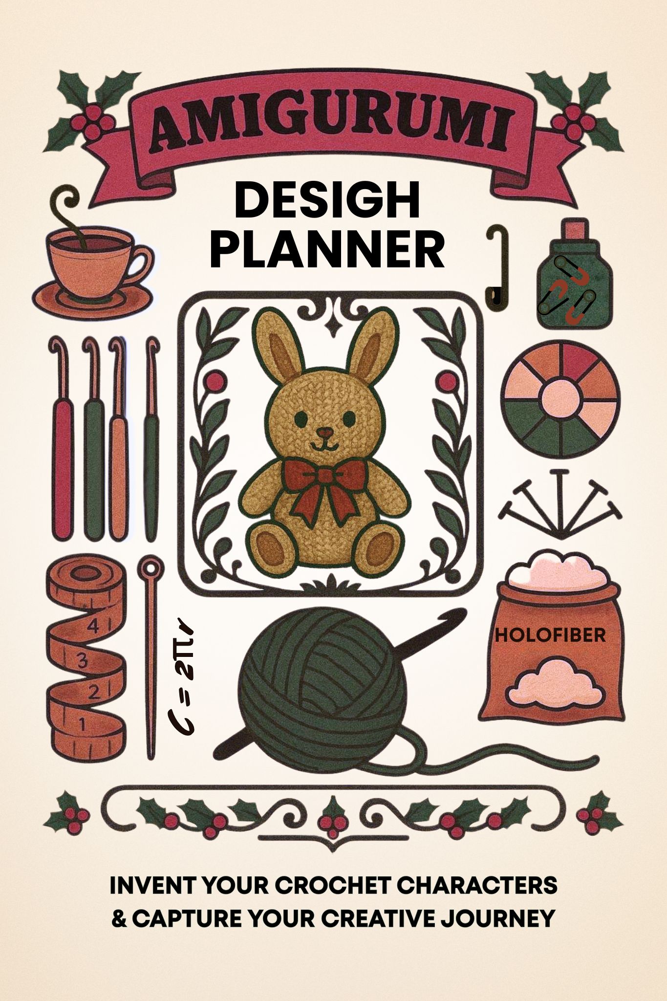 Amigurumi Design Planner INVENT YOUR CROCHET CHARACTERS & CAPTURE YOUR CREATIVE JOURNEY